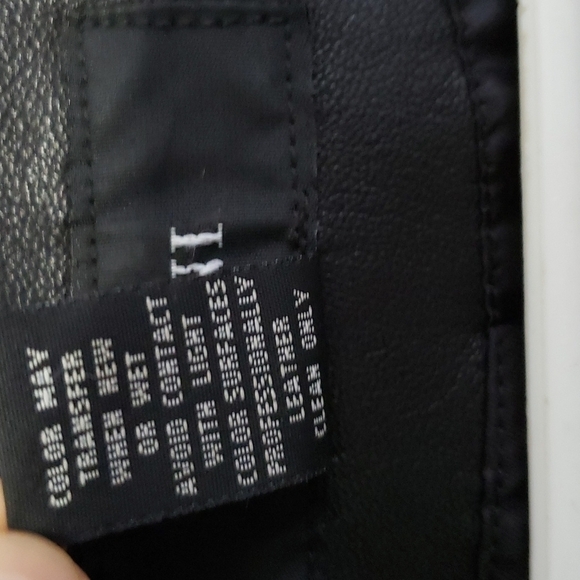 Alfani Genuine Leather Jacket, Color Black, Size L - Picture 8 of 17